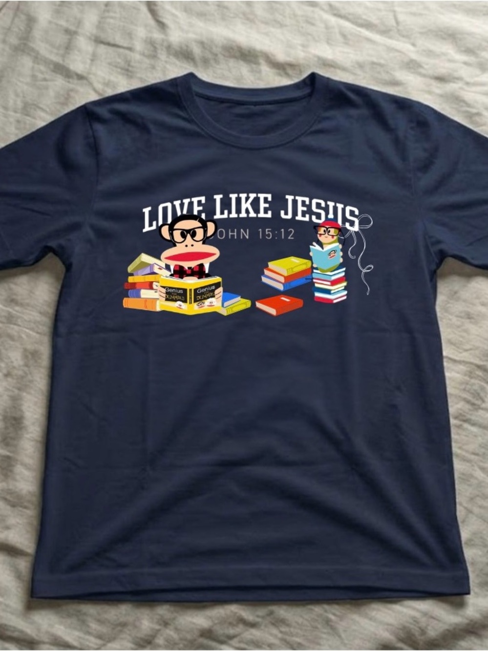 Love Like Jesus John 15:12 Cartoon Books Shirt